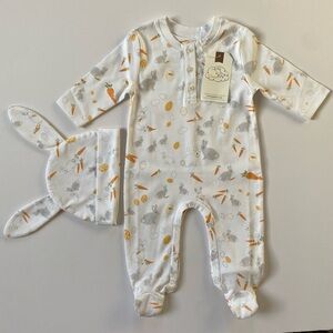 Petidoux Bunny Outfit & Hat 0 3 Months NWT New Pima Cotton Ears Easter One Piece